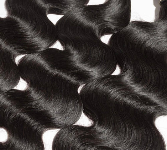 close up image, body wave hair